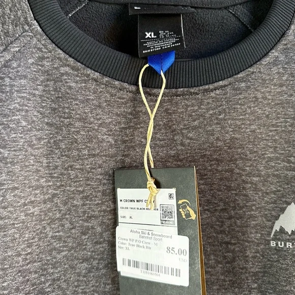 Men's Burton Crown Weatherproof Pullover Crewneck Fleece Size XL NWT - Picture 3 of 4